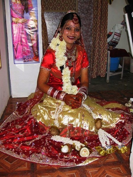 Bride in her lengha