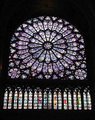 Stained glass window in Notre Dame