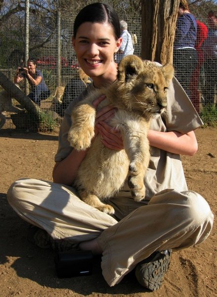 Me and a lion cub