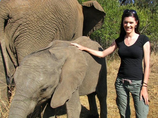 Me with an elephant calf 