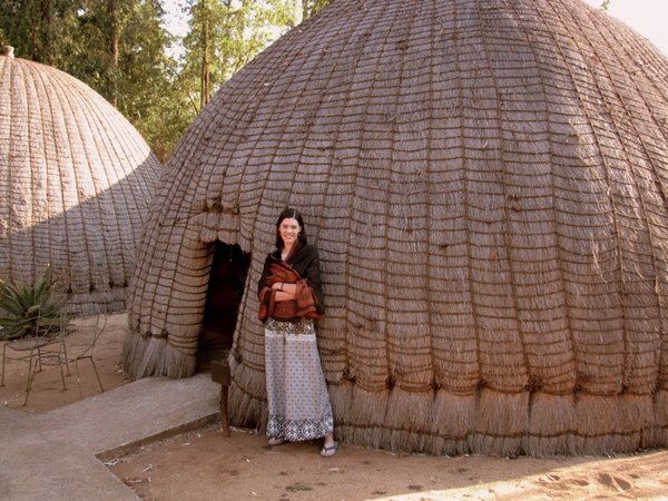 Me by my beehive hut