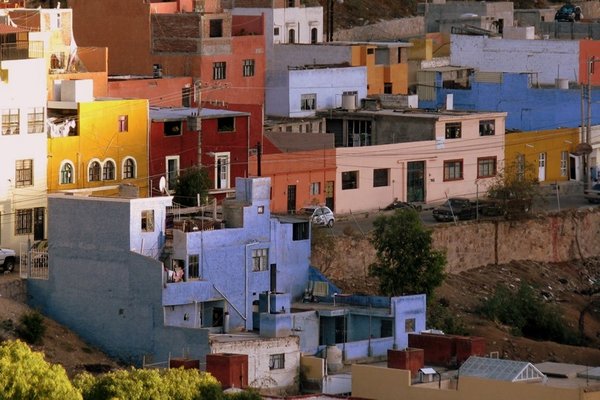 Colourful houses in Zacatecas