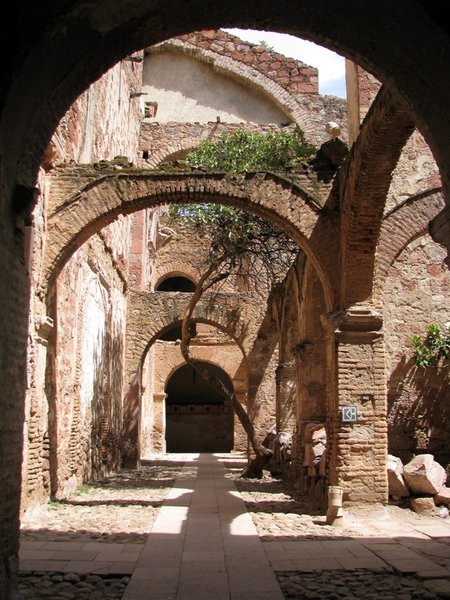 Ancient arches in the Rafael Coronel Museum