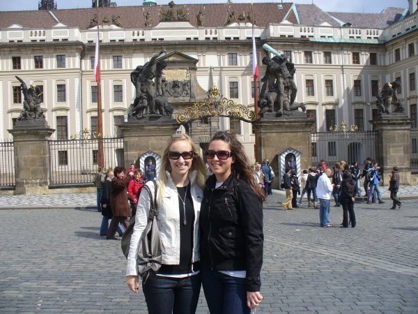 Christy and I in front of the Castle