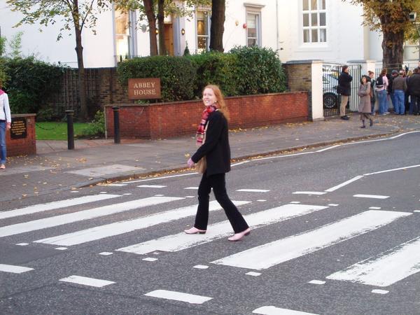 Jude on Abbey Road crossing
