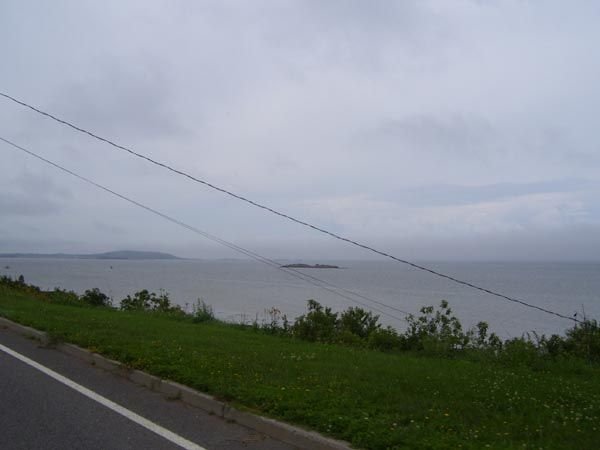 Riding along the shore of the St. Lawrence