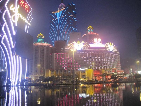 Macau casinos at night