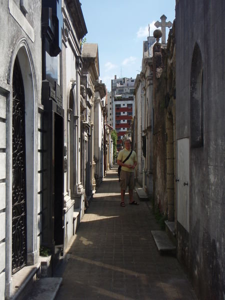 A path through the cemetery