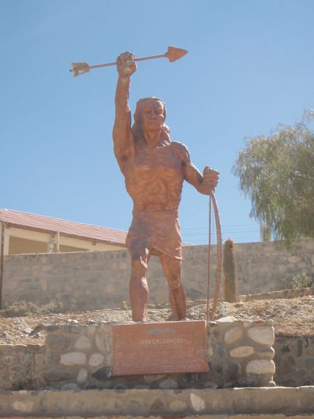 A statute just outside of Cachi