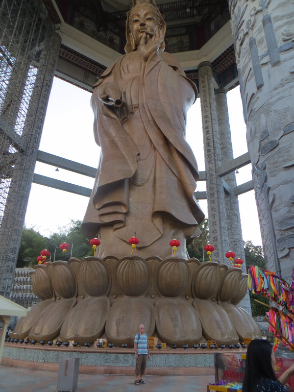 The enormous bronze statue Goddess of Mercy, Kuan Yin at Kek Lok Si Temple