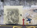 Steel cartoons and wall painting