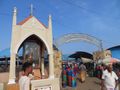 Negombo Fish Market entrance gate and shrine. 