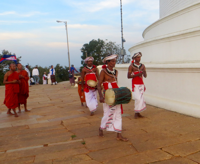 Temple drummers at Mihintale 