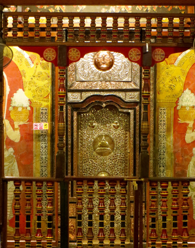 The gold door to the inner sanctum where the Relic is kept