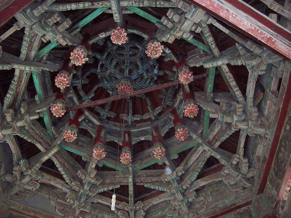Wooden ceiling at the Great Mosque in Xian