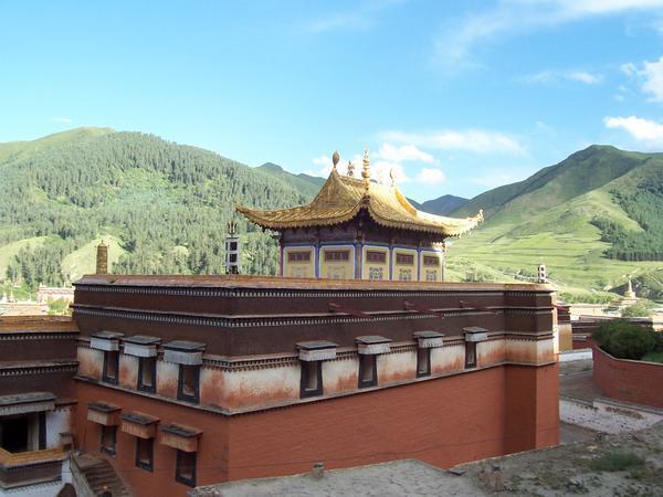 Labrang Monastery and surrounding hills