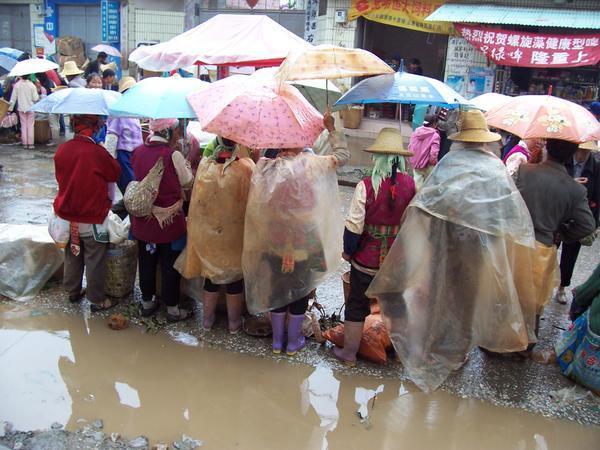 Market day in the rain!