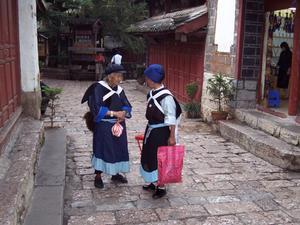 Naxi women in Lijiang.
