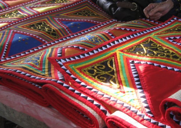 Prayer rugs at the market