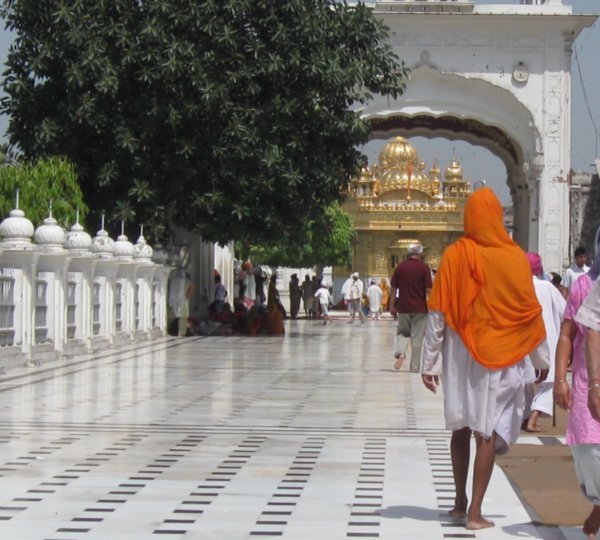 Entering the temple complex