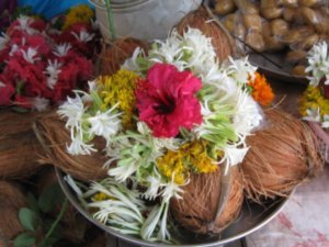 Offering baskets at the temple, Pune