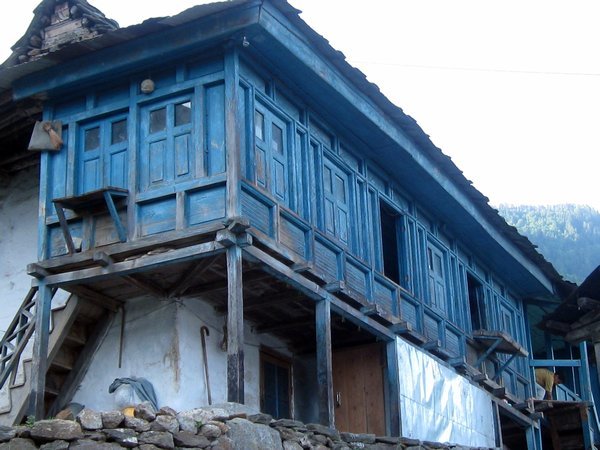 Traditional Himalayan wooden house