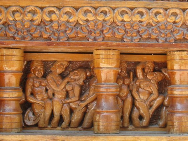 Erotic temple carving in Baseri