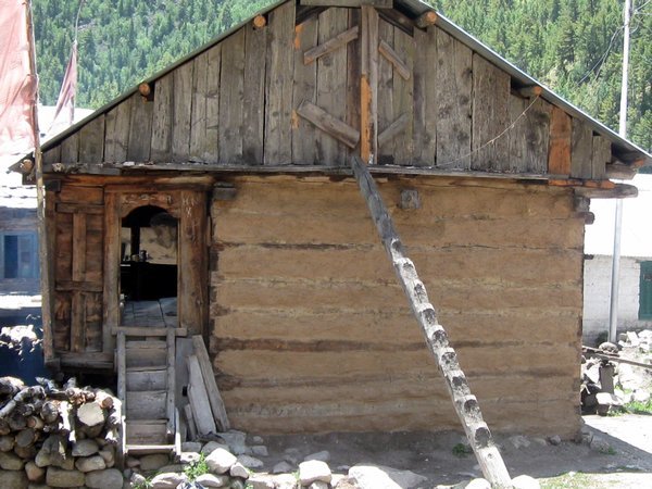 House at Chitkul - note the stairs!
