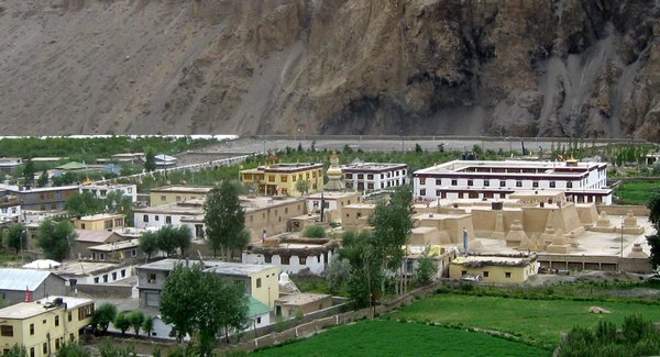 View of Tabo village and monastery buildings