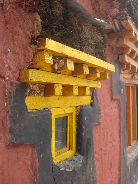 Window detail at Kye Monastery