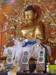 Gilded Buddha in Kaza Monastery
