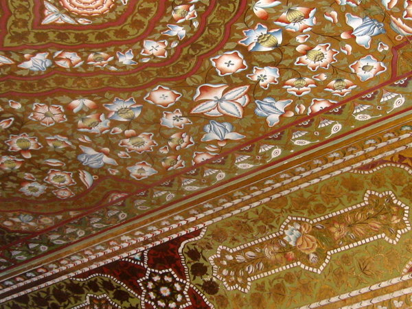 Golden ceiling within the fort