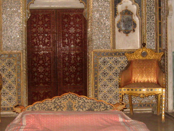 The Rajah's golden bedroom in fort