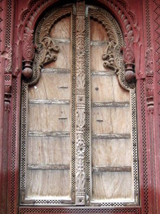 Wooden door of haveli