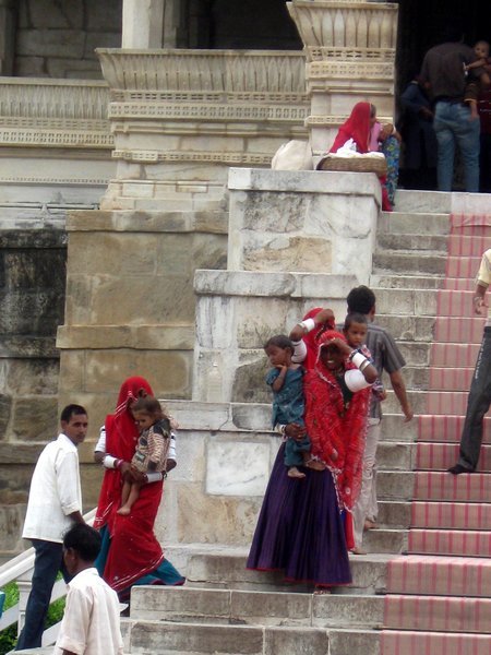 Local ladies visting the temple