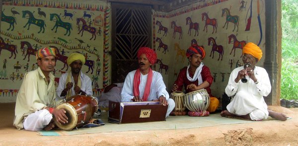 Musicians at the Tribal village