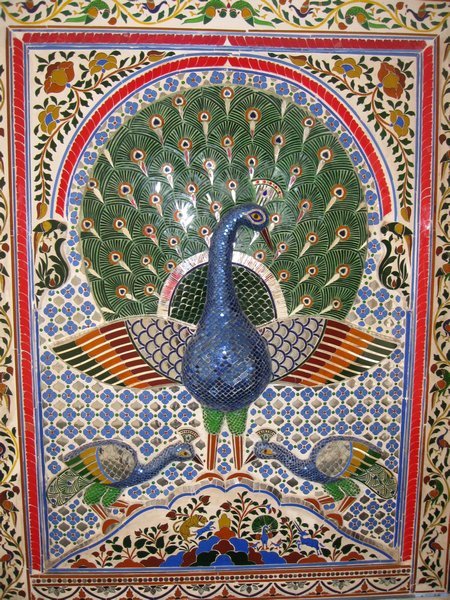 Glass mosaic of the Royal peacock 