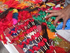 Silk decorations for sale to us in the temples