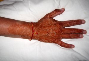 My hand with henna