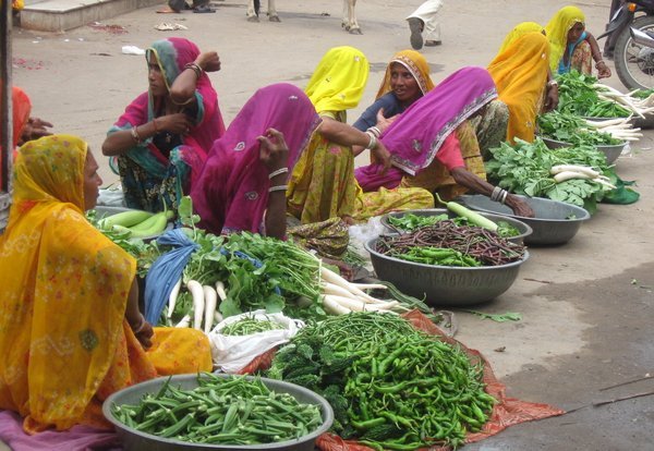 Colour at the vegetable market