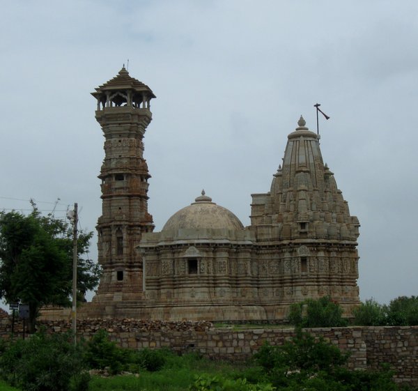 Tower and temple sise by side within the fort complex