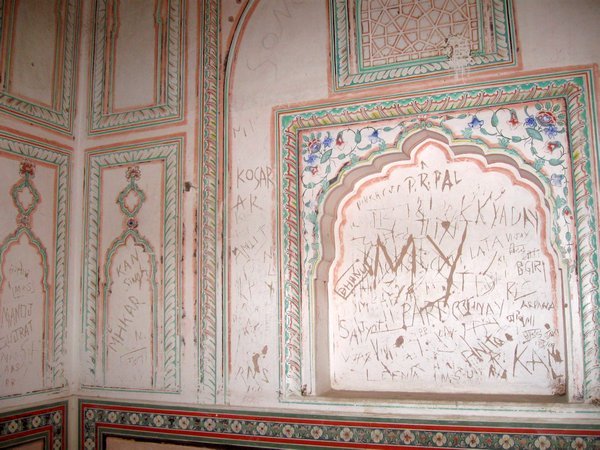 Graffitti within the Tiger Fort