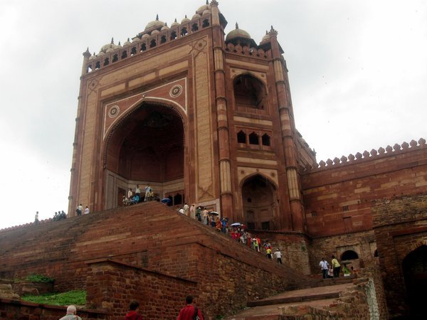 The massive gate which is the entrance of Jama Masjid at Fatehpur Sikri