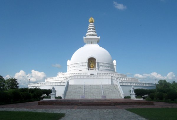 The Japanese Peace Pagoda at Lumbini