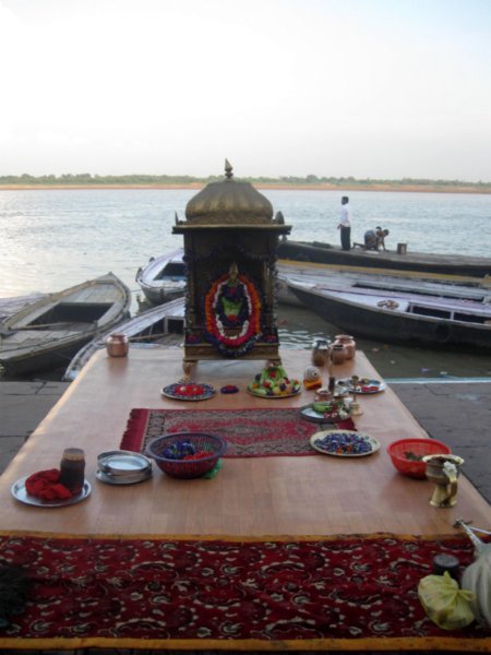 One of the puja stands