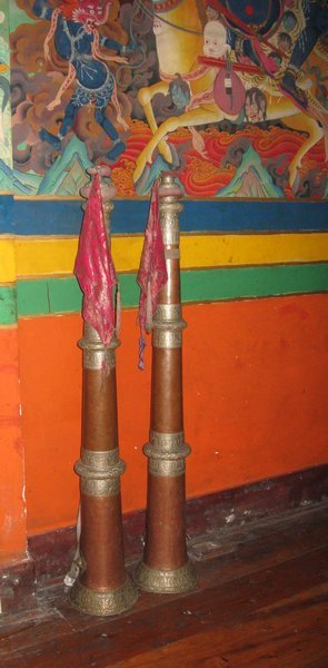 Temple horns in the monastery