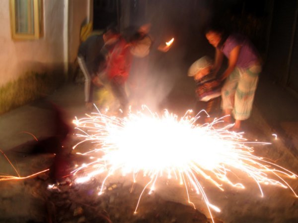 Fireworks Diwali evening 