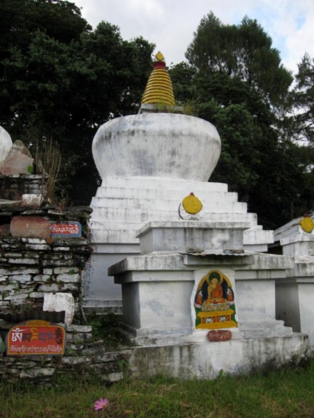 Stupas in the grounds of Tashiding Monastery