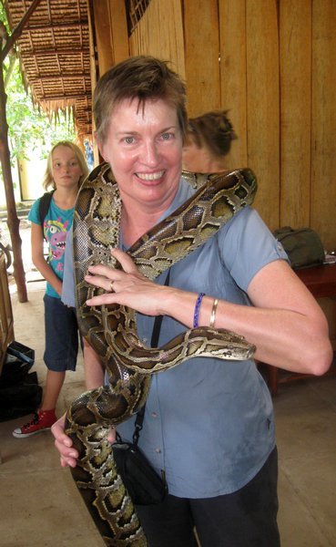 Linny and rather large snake!
