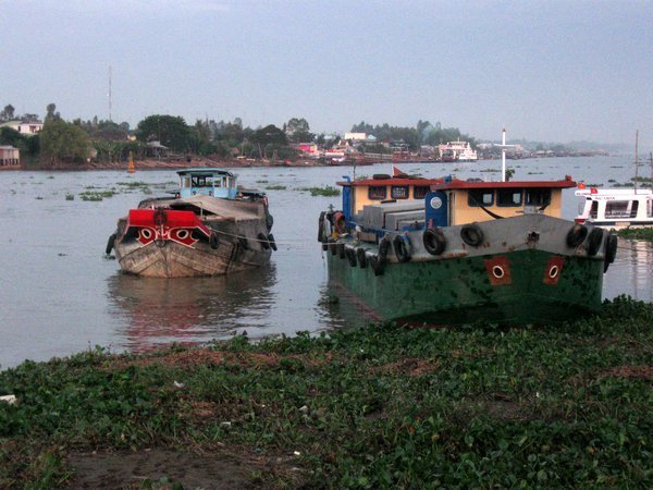 Fishing boats on the Mekong at Chau Doc